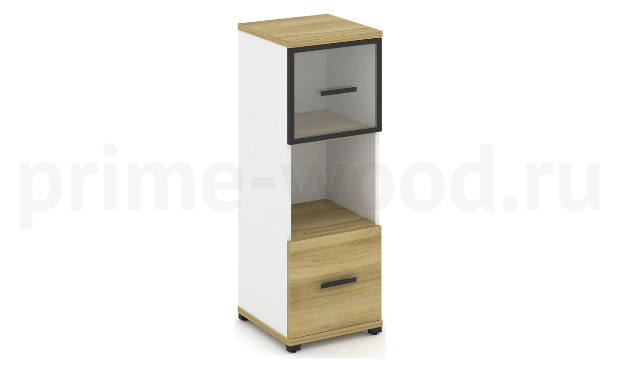 Шкаф одна узкая секция, 3 ниши CN.STU-315 RP B/W - фото 1