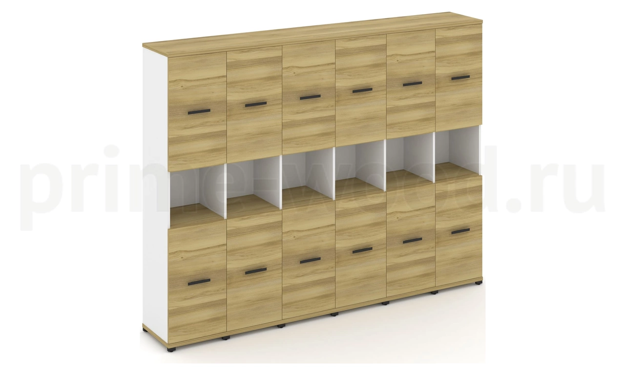 Шкаф шесть узких секций, 5 ниш CN.STU-563 B/W - фото 1