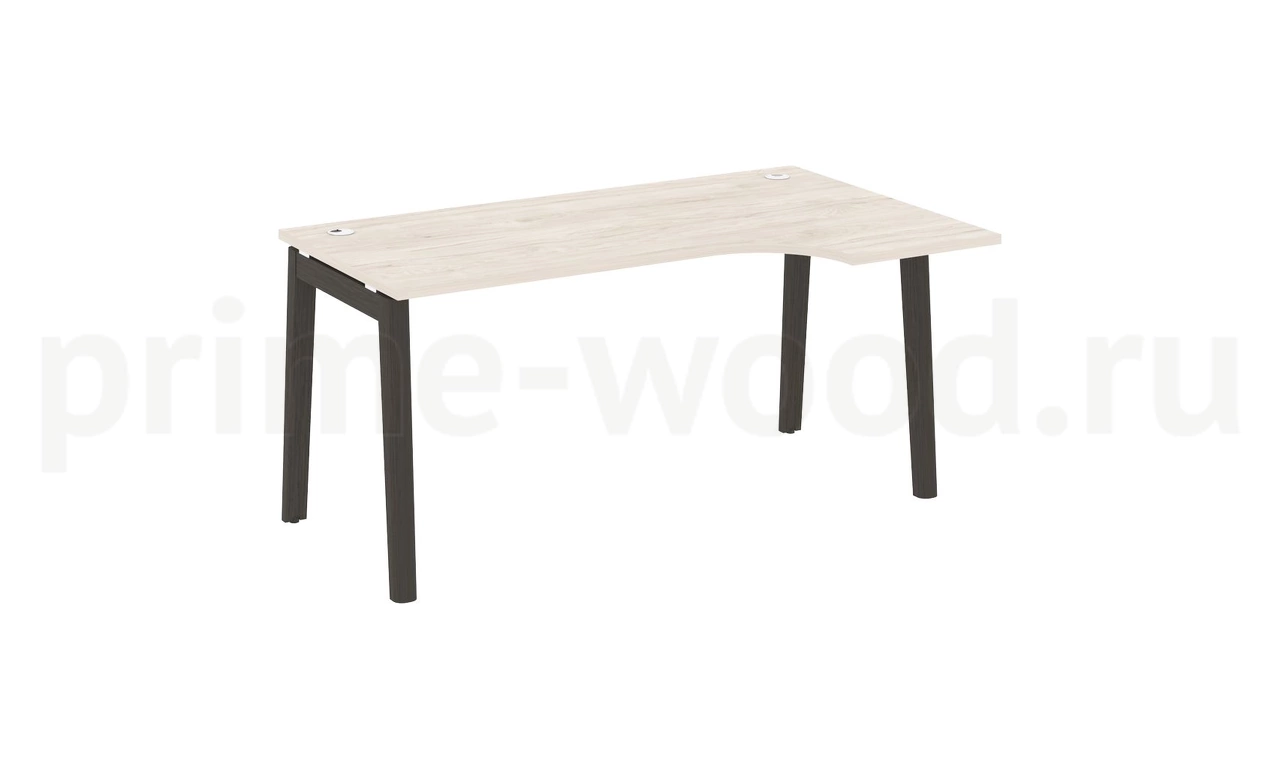 Стол эргономичный правый, опоры - массив дерева ONIX WOOD 158x98x75 - фото 4