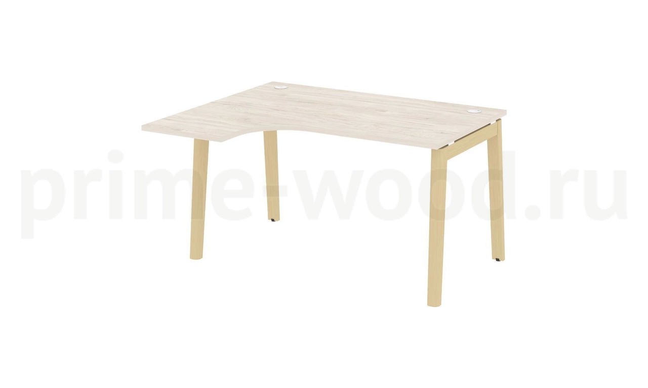 Стол эргономичный левый, опоры - массив дерева ONIX WOOD 138x118x75 - фото 5
